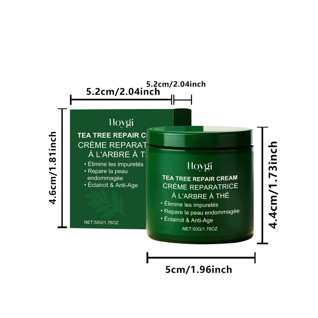 Multi-Action Soothing Repair Cream for Face Tea Tree Cream Centella Ceramide Aloe Vera Moisturizer for Sensitive & Oily Skin Oasis Select Tea Tree Cream