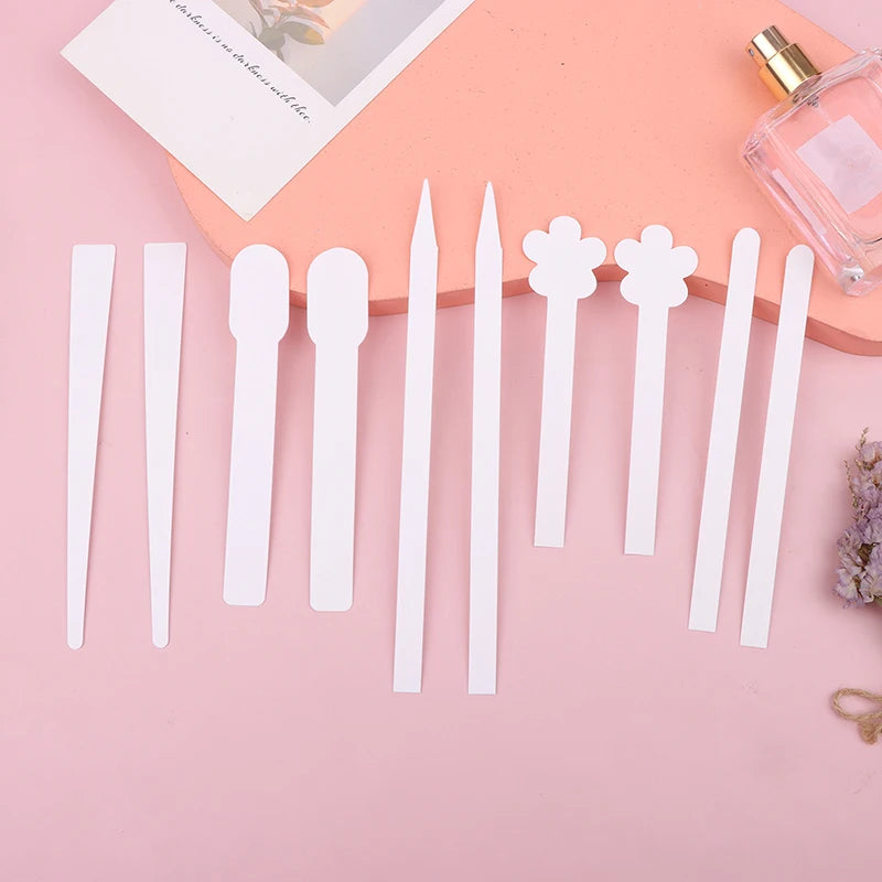 100pcs/lot Round Head Testing Aromatherapy Fragrance Perfume Essential Oils Test Tester Paper Strips Flower Shape Oasis Select