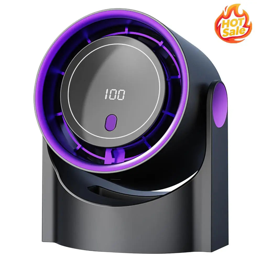 Quiet Desktop Air Circulator 100 Speeds Digital Display Desktop Fans with Rechargeable Battery Wall-Mouted Design for Bedroom Oasis Select