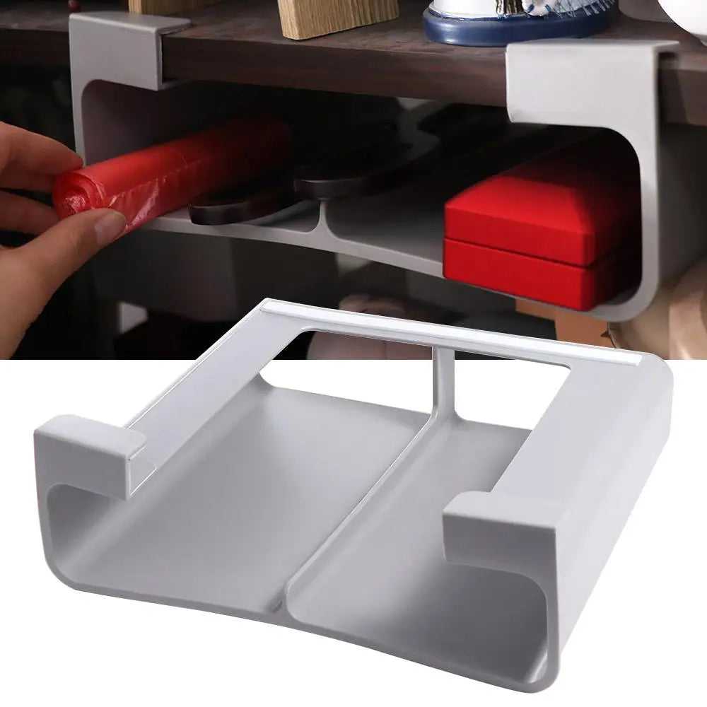 Wall-Mounted Cling Film & Tin Foil Organizer – Grey Storage Shelf Kitchen Wrap Organizer Oasis Select