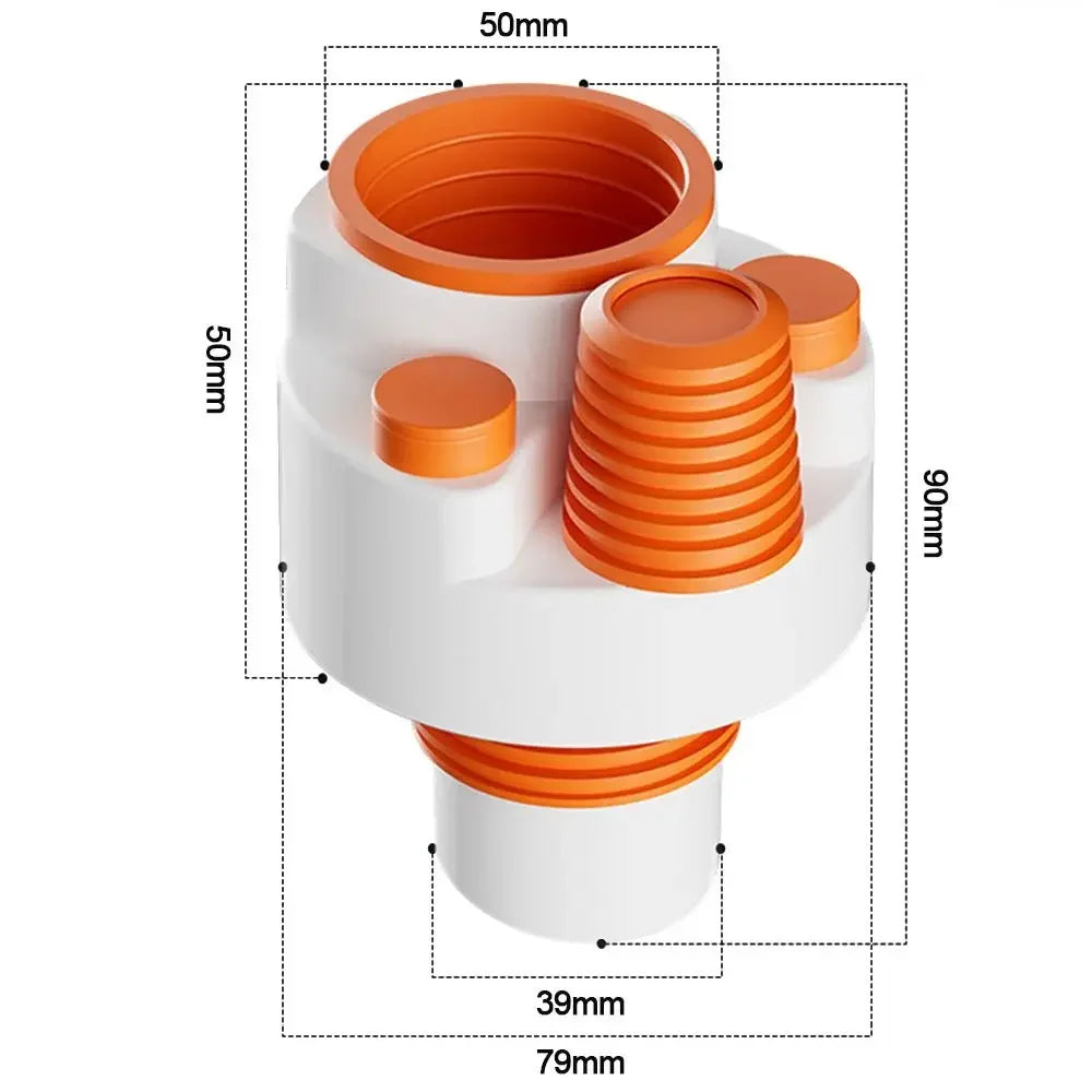 Anti Odor Sink Drain Pipe Adapter Sealing Ring Neat Dishwasher Water Pipe Connector Universal Multifunctional Oasis Select
