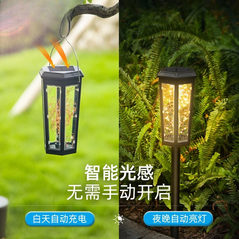 Solar Lamps Light Up Automatically When It Gets Dark. Outdoor Lamps Are Inserted for Garden and Courtyard Atmosphere Decoration Oasis Select