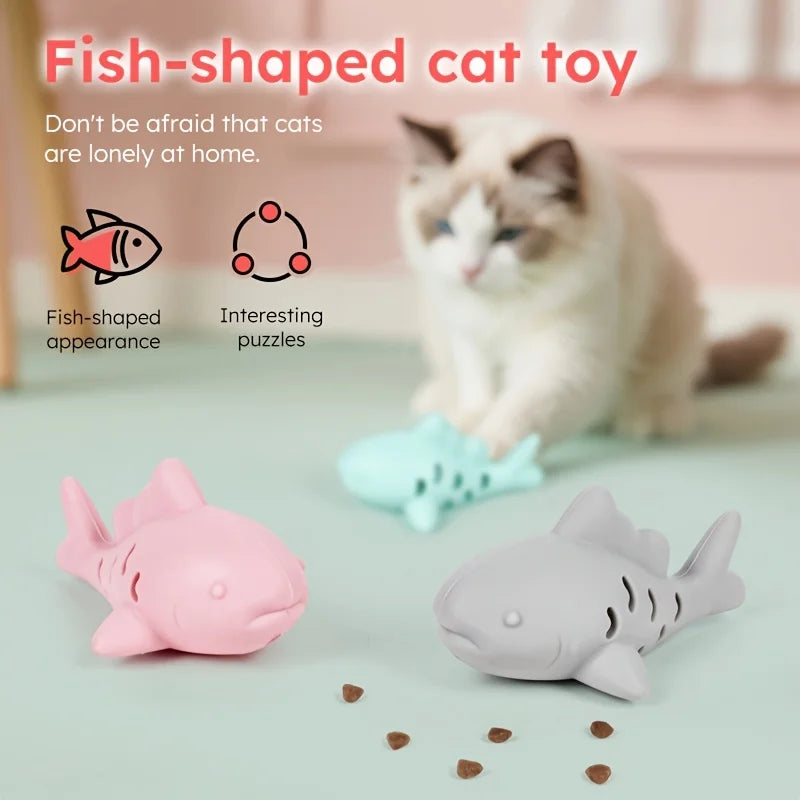 Silicone Fish Young Cat Pet Gnawing Hiding Food Slow Cat Leaking Food Self Pleasure Grinding Teeth Relieving Boredom Toy Oasis Select