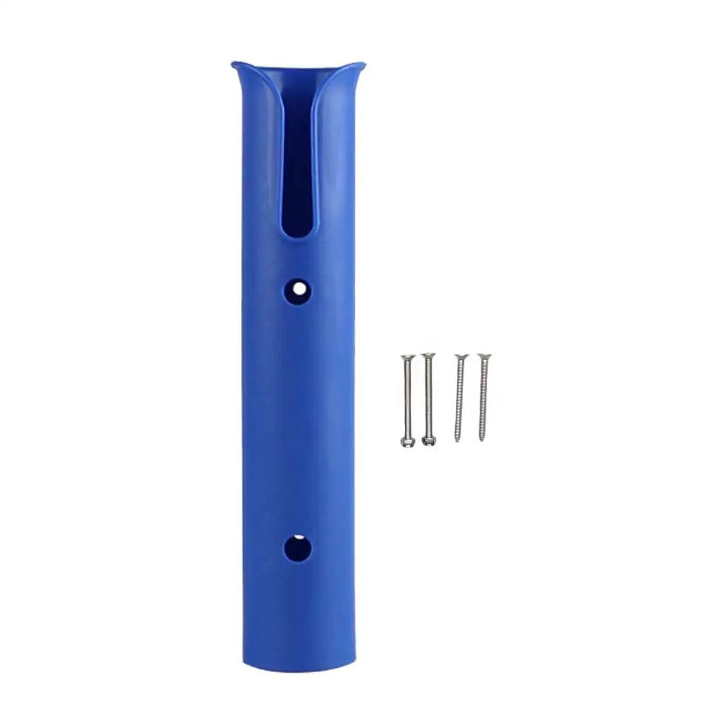 1/2 PCS Marine Boat Yacht Fishing Rod Holder Nylon Mounting Single Tube Flush Mount Boat Rod Holder With Screws Oasis Select Blue Pcs1