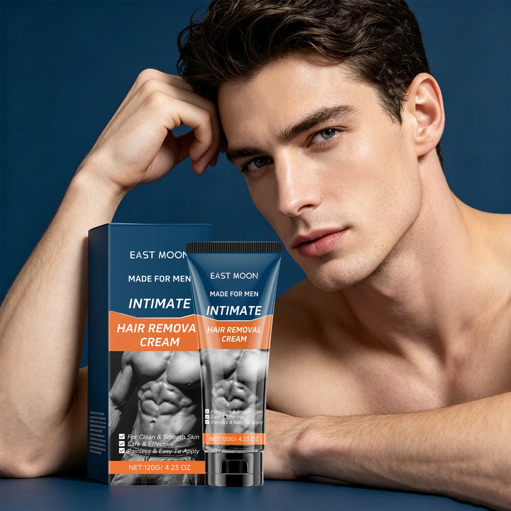 Men Hair Removal Cream Gentle Painless Depilatory Cream for Male Chest Back Underarm Low Irritation Full Body Hair Remover Oasis Select
