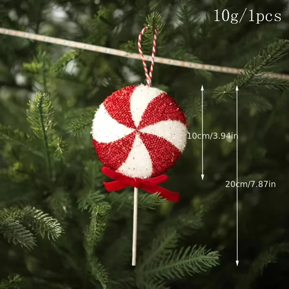 Decorative Hanging Ornament for Christmas Trees and Indoor Walls Featuring Large Sparkly Lollipop with Glitter Swirl Pattern Oasis Select