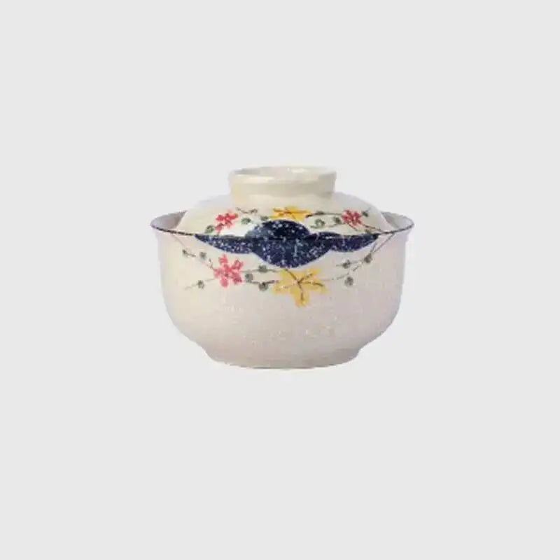 Japanese Instant Ramen Bowl With Lid Retro Ceramic Large Capacity Noodle Salad Soup Bowls Household KitchenTableware Supplies Oasis Select 6.5Inch Blow 2