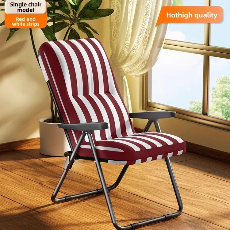 Folding recliner home leisure elderly balcony back chair office lunch break sit and sleep dual-purpose chair Oasis Select Buff
