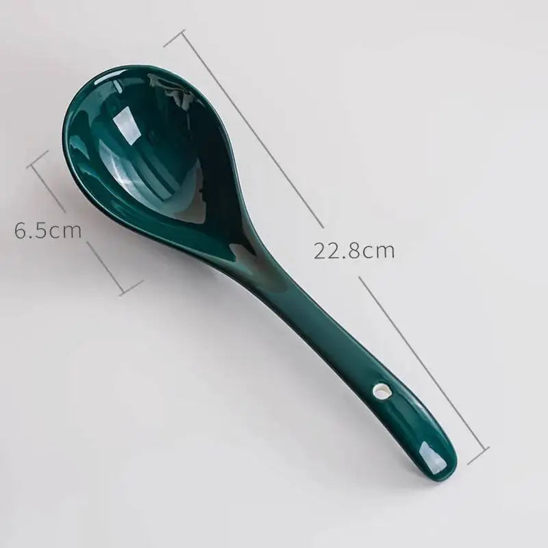 Internet Celebrity Porridge Spoon Large Size Clay Pot Soup Spoon Porridge Spoon Hot Pot Long Handle Spoon Kitchen Tablewear Oasis Select Large Soup Ladle