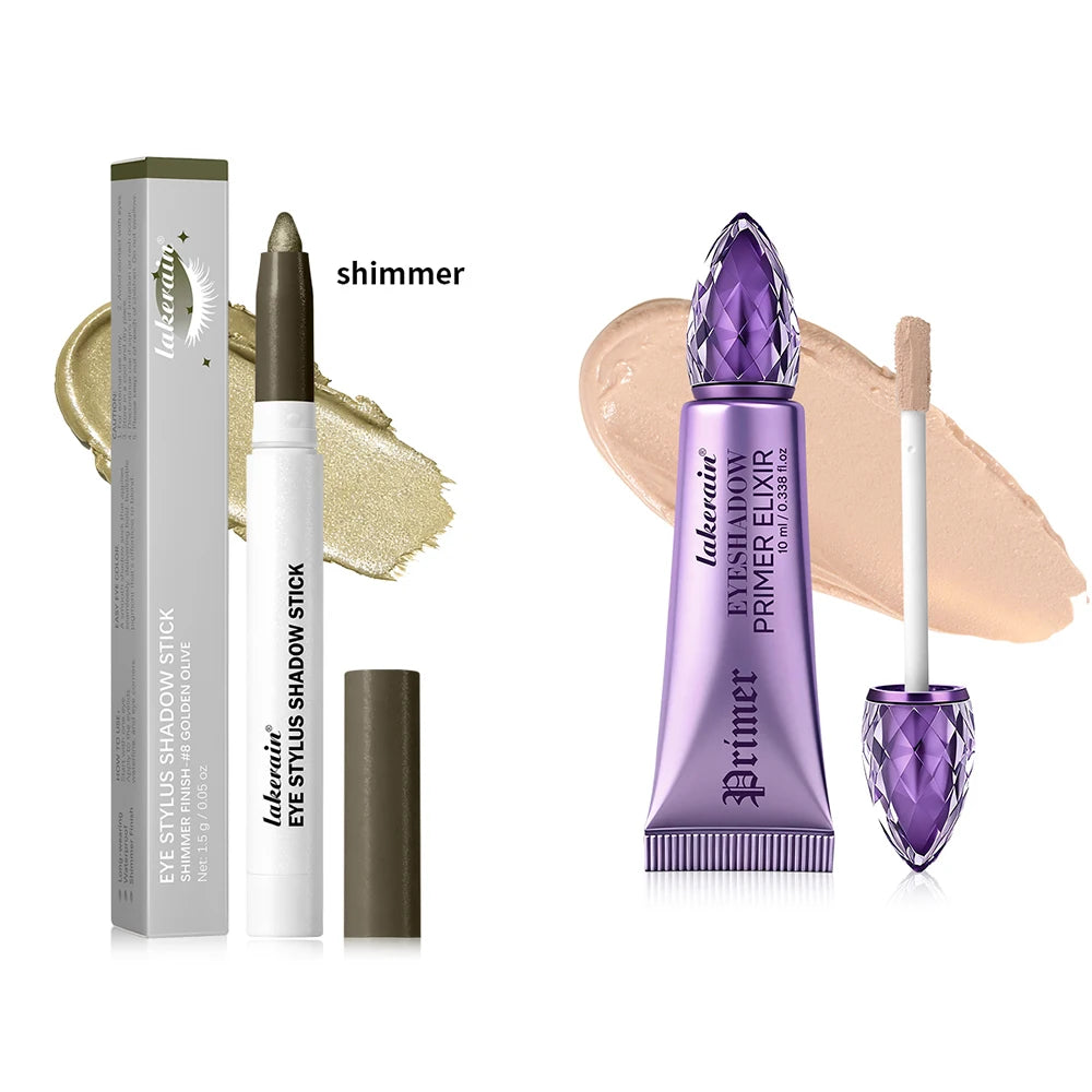 Eyeshadow Primer & Stick Combo Kit Blending Seamlessly Eyes Makeup High Pigmented Eyeshadow Cosmetics Lasting Woman Makeup Oasis Select SET 8