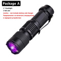 UV LED Portable Flashlight 395nm Black Light Wavelength Violet Flashlight Pet Urine Scorpion Feminine Hygiene Detector Torch Oasis Select SK68 UV flashlight