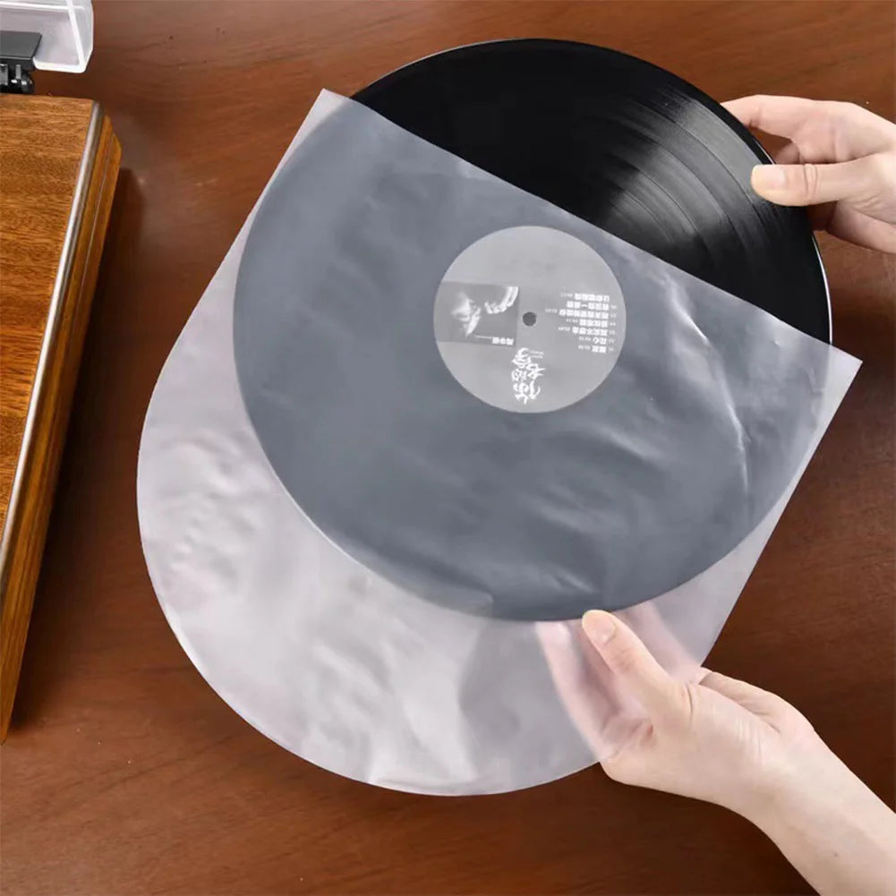 50Pcs Anti-Static Vinyl Record Sleeves – 7, 10 & 12 Inch LP Bags
