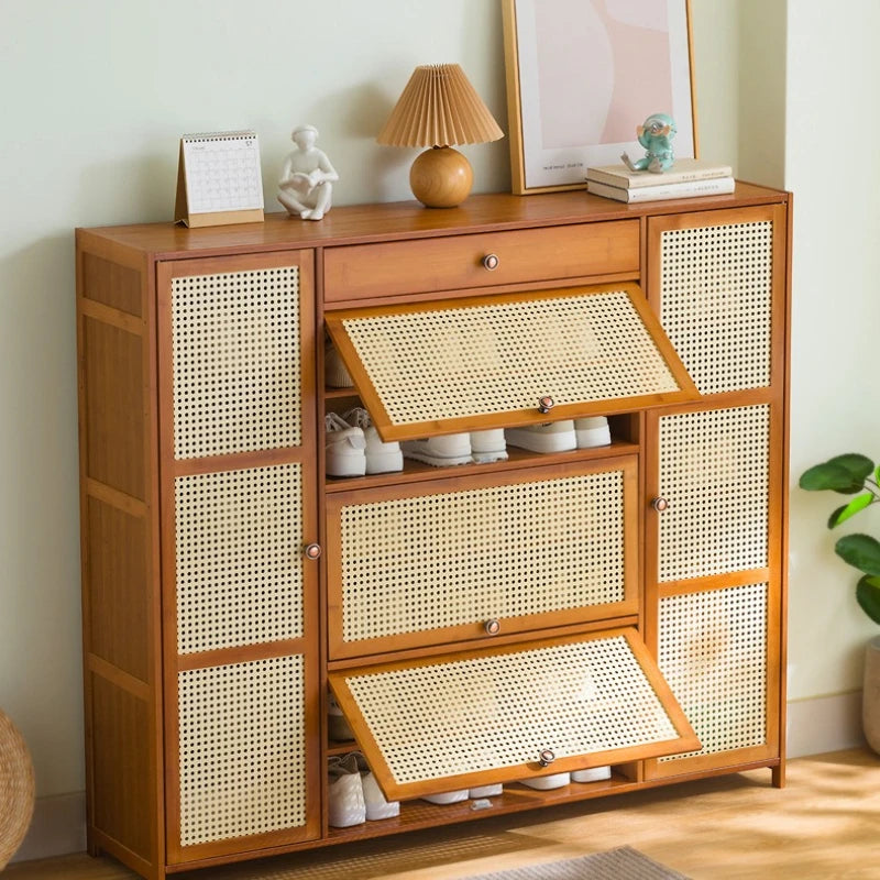 rack household economical indoor simple door storage artifact large capacity multi-layer with cabinet door dust shoe cabinet Oasis Select