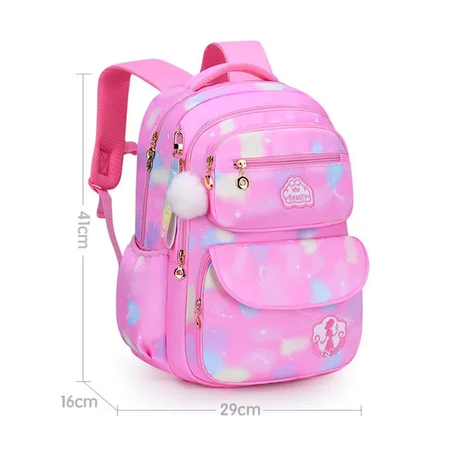 Kawaii Girls School Backpack – Cute Pink Waterproof Kids Bag