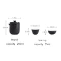 Chinese Kung Fu Bowl Ceramic Teapot Set 1 Pot 4 Teacups Portable Travel Box Oasis Select Four cups a pot Four-piece Set