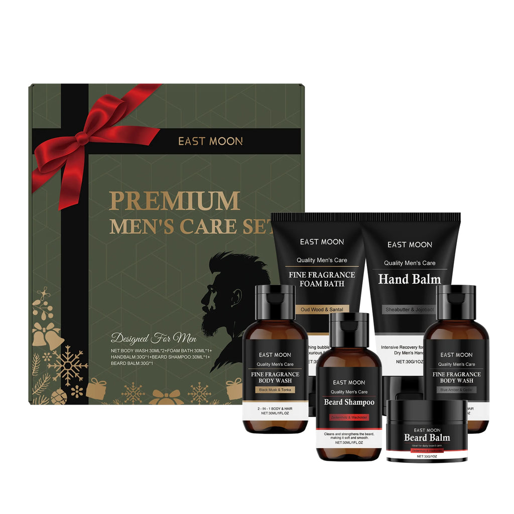 Men's 5-in-1 Grooming Gift Set – Beard, Body & Hand Care Men's Grooming Gift Set Oasis Select