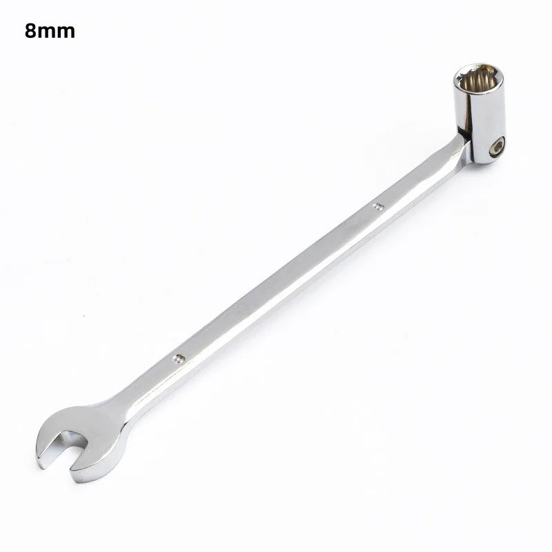 Double End Swivel-Socket Wrench Tool Activity Sockets Set Tools,Metric Swivel Head Flexible Socket Wrench Spanner CRV Steel Tool Oasis Select 8mm