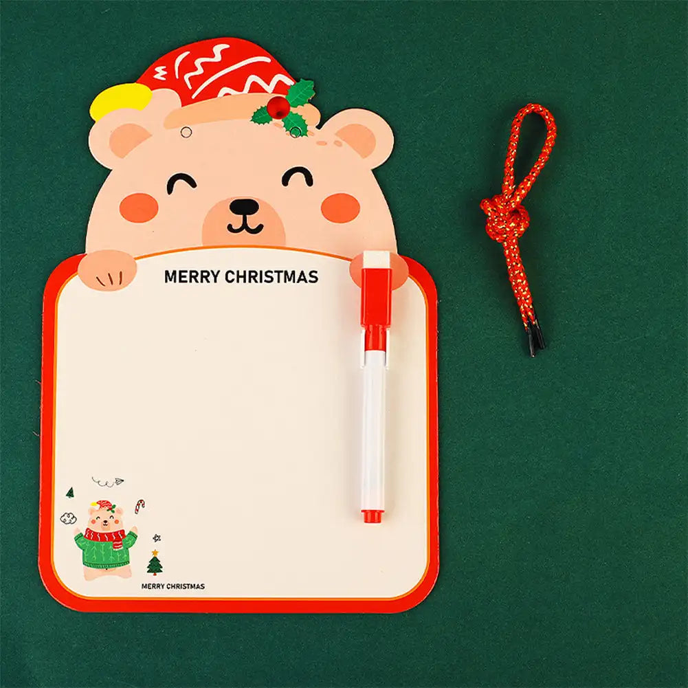 Chirstmas Kids Double-sided Whiteboard Cartoon Animal Two-sided Reusable Whiteboard Children's Drawing Graffiti Cardboard Oasis Select 06