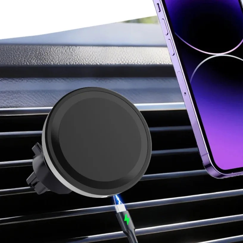 Air Vent Wireless Car Charger For MagSafe iPhone 13-17 Pro Max & Fast Charging Stand Clip Phone Holder Stable Grip Oasis Select