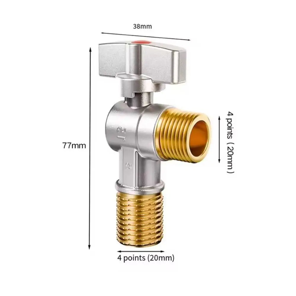 Large Flow Water Stop Valves Inlet Ball Valves Bathroom Kitchen Sink Stop Valve Connection Water Pressure Regulator Oasis Select