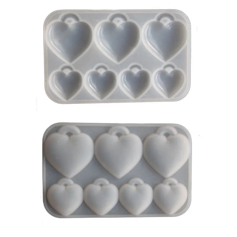 3D Heart Pendant Silicone Mold – Sturdy Easy-Release Resin Jewelry Craft Kit for DIY Charms, Valentine’s Day, New Year Oasis Select