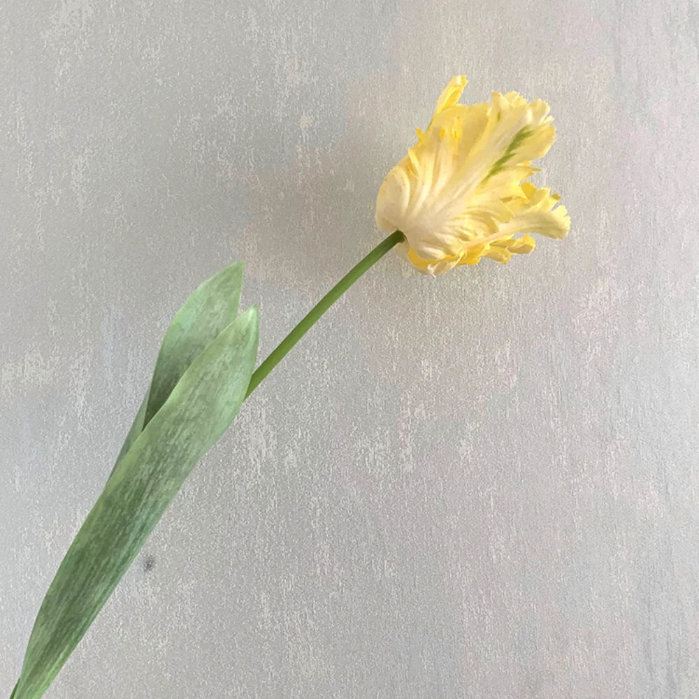 Luxury 3D Parrot Tulip branch 1PC Real Touch Artificial Flowers for Wedding Fake Tulips Bridal DIY Bouquet Living Room Ornaments Oasis Select Yellow