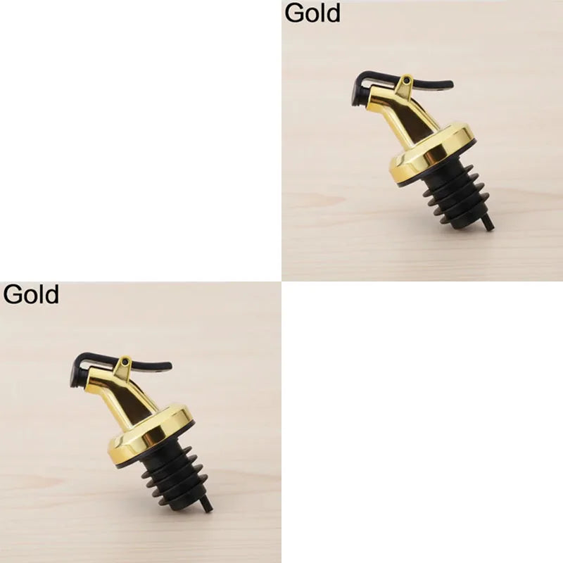 1/2/3/4pcs Oil Vinegar Bottle Stopper Leak-Proof Oil And Vinegar Dispenser Pour Spouts Multifunctional Suitable For Most Bottles Oasis Select 2pcs Gold
