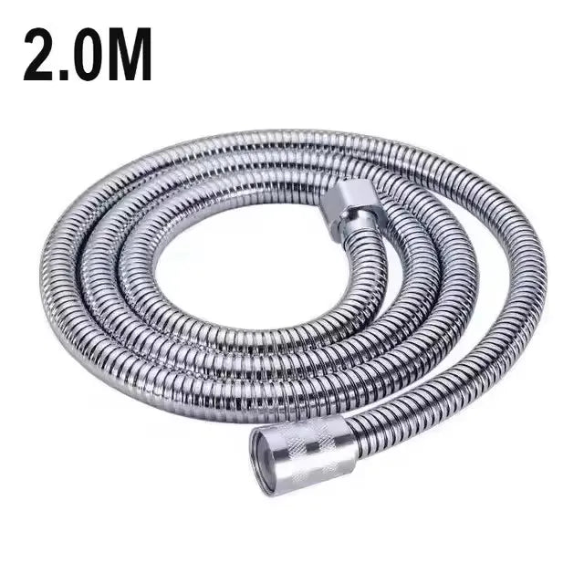 New 304 Stainless Steel High Pressure Shower Head 3 Modes Large Flow Sprayer Anti-Fall Shower Faucet Bathroom Accessories Oasis Select 2.0m Sliver Hose