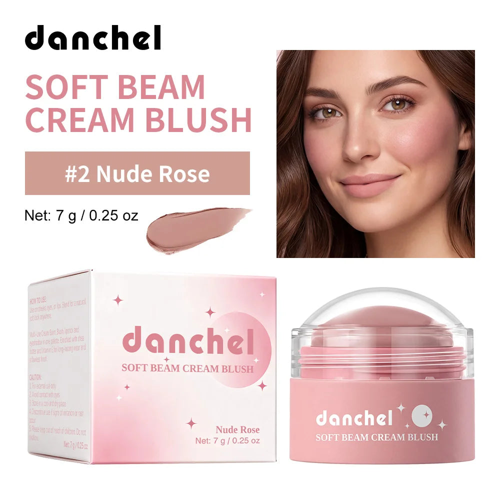 Soft Cream Blush Makeup Long-Wearing Smooth Creamy Texture Pigmented Multi-Use Blushes for Cheek Lips Eyes Cosmetics Natural Fin Oasis Select 2