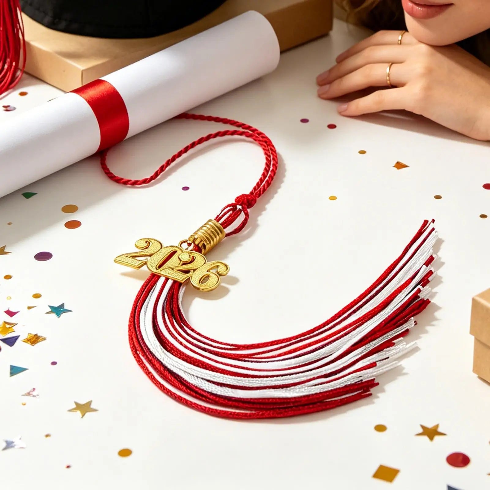 2026 Tassel Graduation Soft Decorative Memorial Party Supplies Grad Hat Tassel for High School for Graduate Students Teens Oasis Select