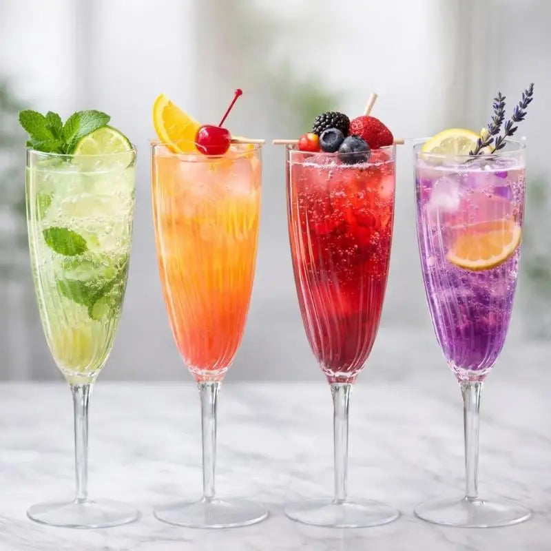 Unbreakable Plastic Champagne Goblets | Vintage Cut Wine Glass