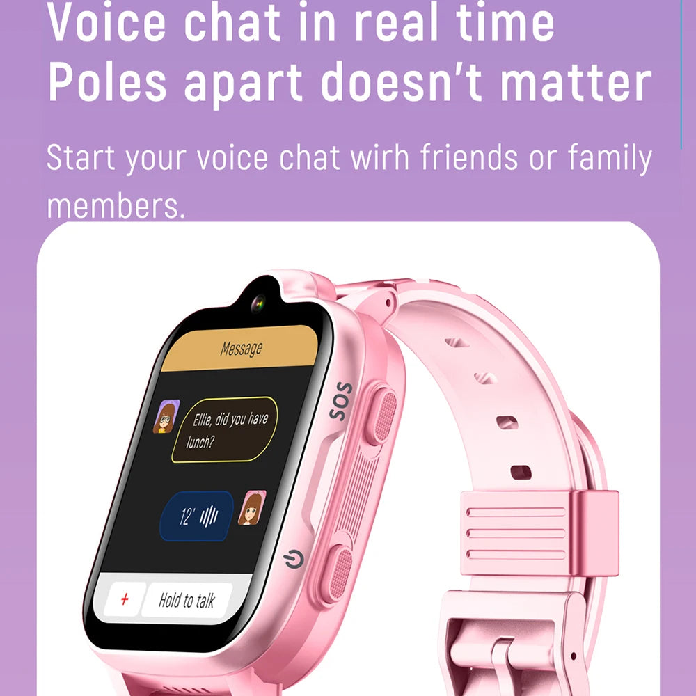2025 New 4G Kids 1.69inch Smartwatch GPS Tracker SOS HD Video Call Touch Screen Smart Watch Waterproof Call Back Children Watch Oasis Select