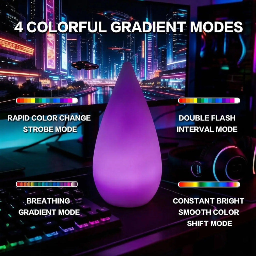 POCKETMAN Teardrop RGB Night Light – 16 Colours, Dimmable USB-C