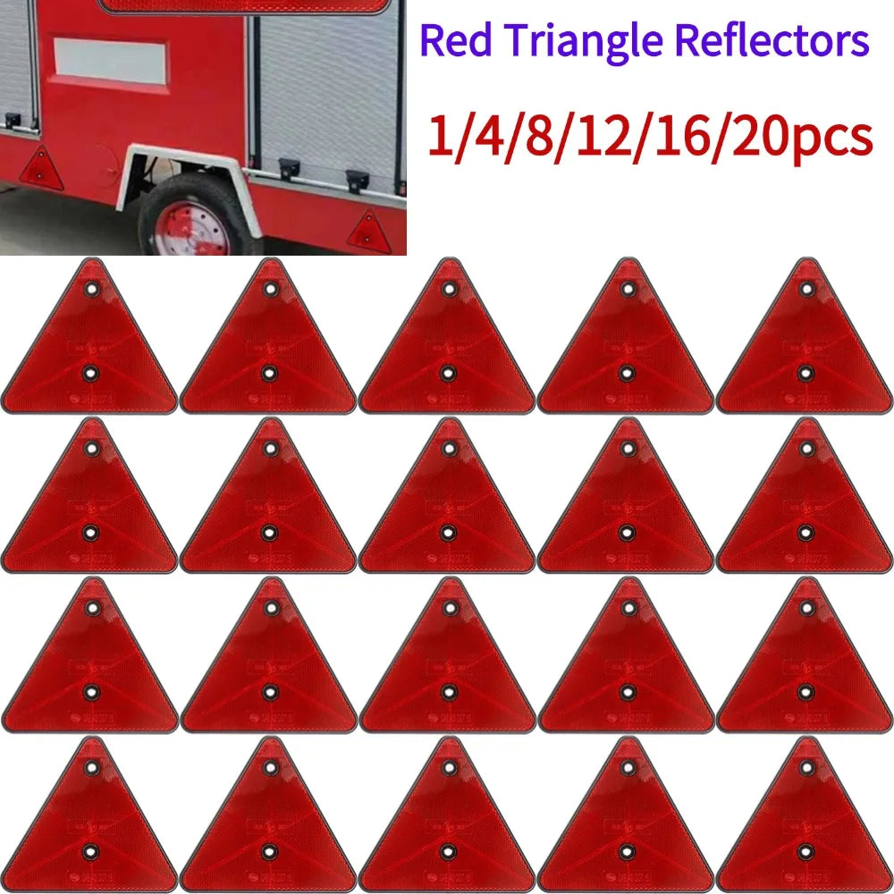 Red Triangle Reflectors Rear Reflectors Safety Warning For Trailer Bike Motorcycle Truck Boat Car Accessories Oasis Select