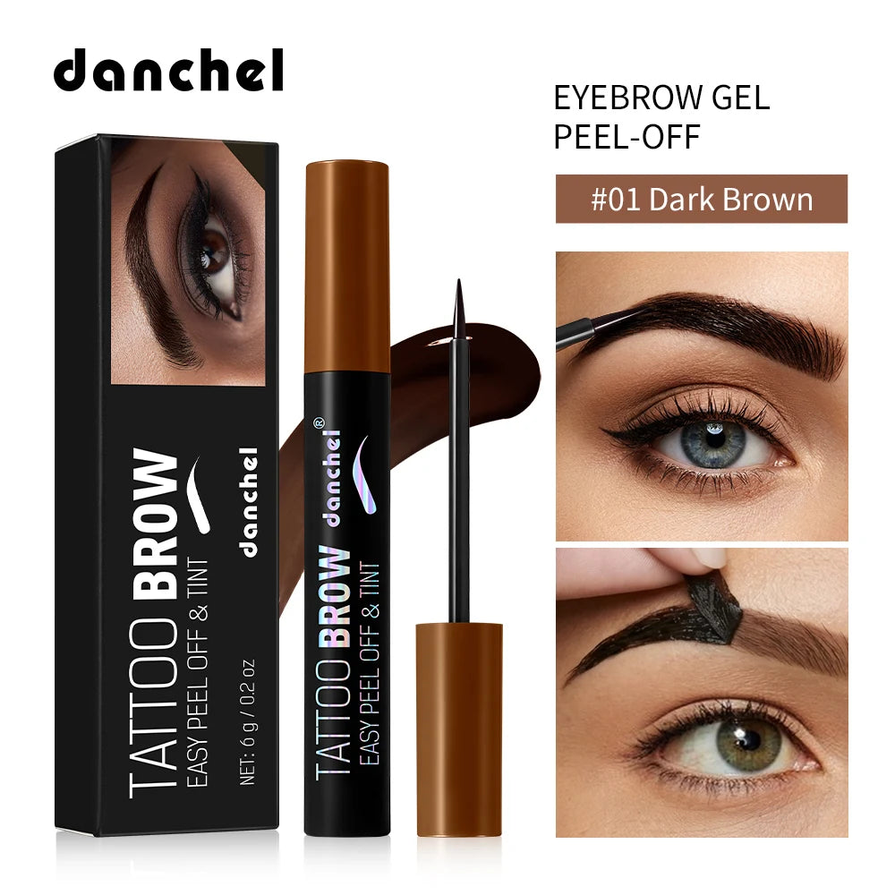 Peel Off Eyebrow Gel Long Lasting Waterproof Sweat Proof Smudge Proof Tattoo Brow Gel Natural Looking Eye Brow Makeup For Women Oasis Select 01
