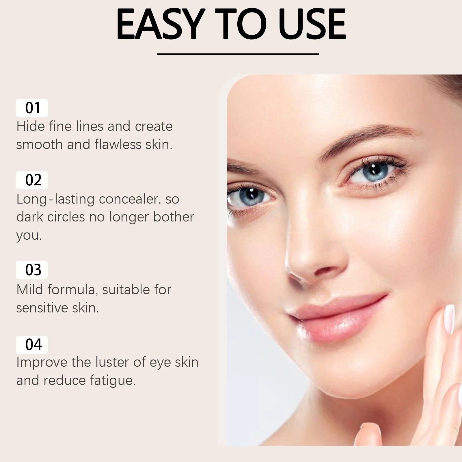 Concealer Lightweight Natural Coverage Of Skin Blemishes Spot Acne Print Cover Dark Circles Long-Lasting Non-Removing Makeup Oasis Select
