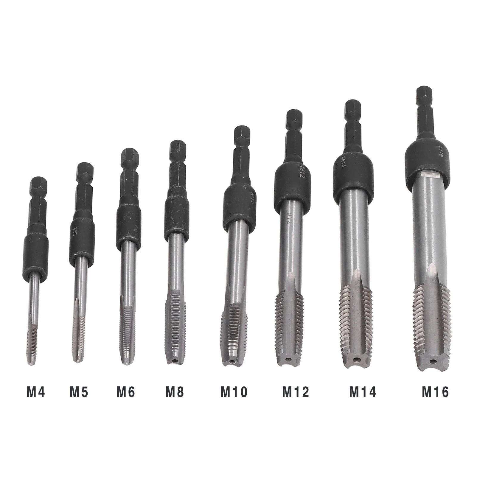 1/4in Hex Shank Tap Socket Tap Socket Set Machine Lengthened Tapping Chuck 1/4in Hex Shank Steel Hand Tools Oasis Select