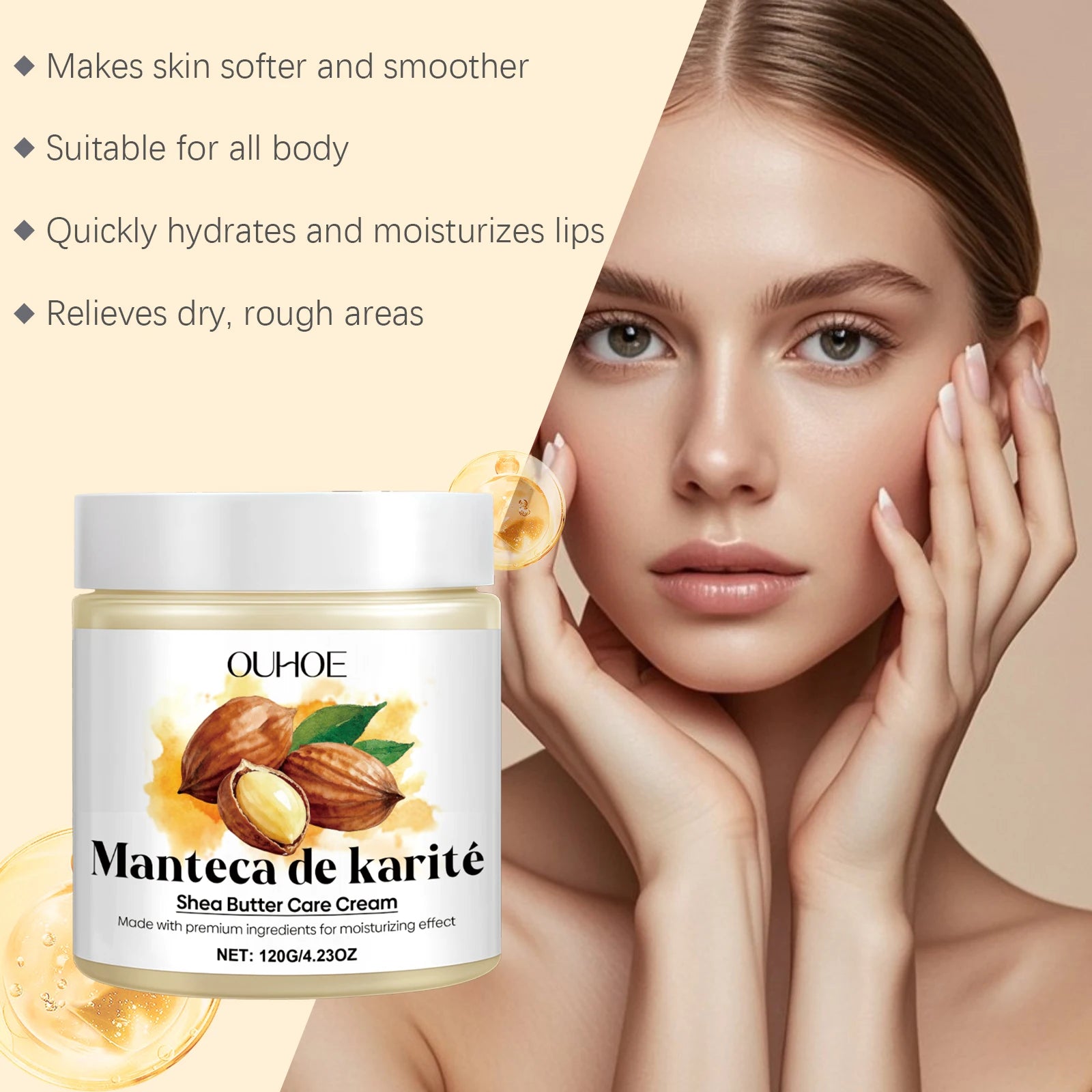 Sooth Redness Irritation Multi-Effect Care Cream Suitable Face Body Improves Dry Rough Repairs Skin Shea Butter Vitamin E Cream Oasis Select