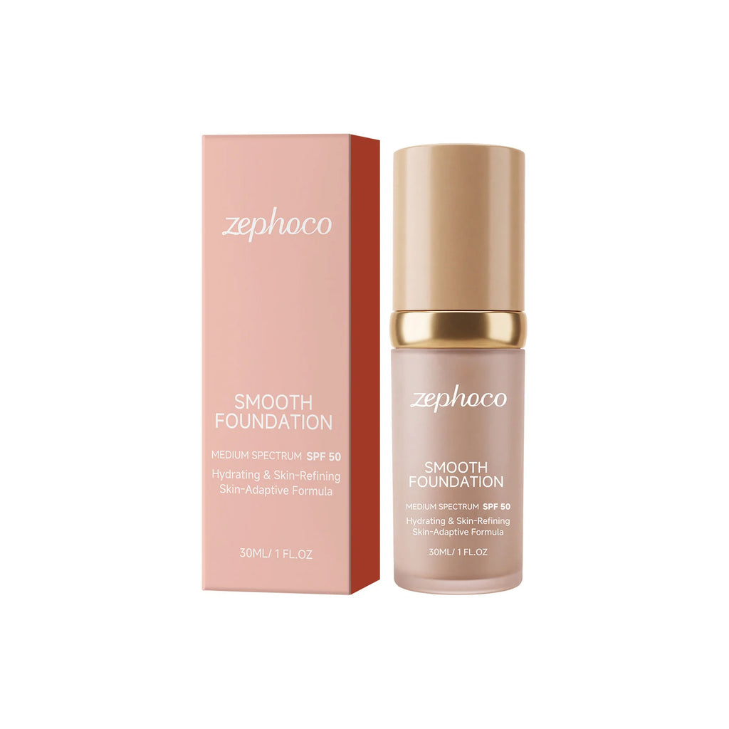 Zephoco Color Changing Foundation SPF50 – Full Coverage 30ml Liquid Foundation Oasis Select 30ml boxed