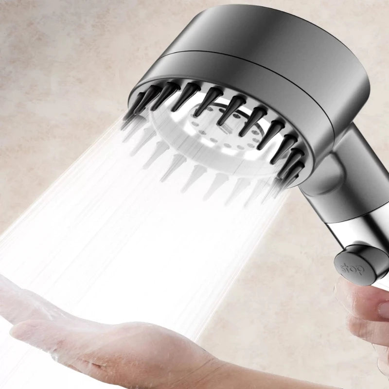 Multifunctional Shower Head Adjustable High Pressure Rain Faucet with Massage Brush Practical Daily Bathroom Supplies Oasis Select