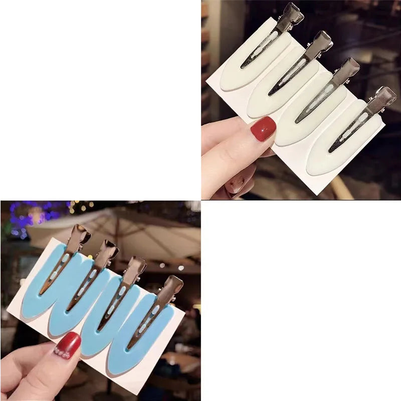 4 8 No Bend Seamless Hair Clips Side Bangs Barrette Makeup Washing