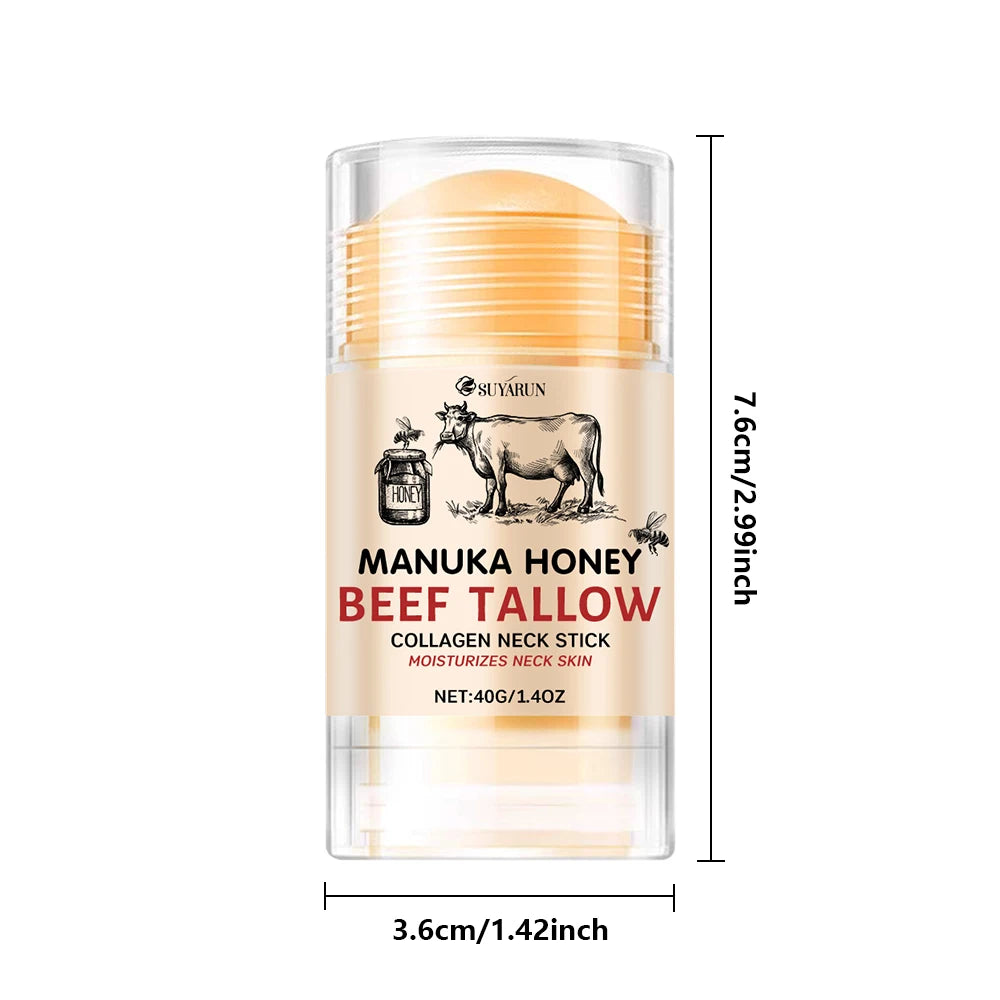 SUYARUN Honey Tallow Neck Care Cream Stick Care Deep Moisturizes and Nourishes Your Dry Rough Skin with Neck Care Cream Oasis Select
