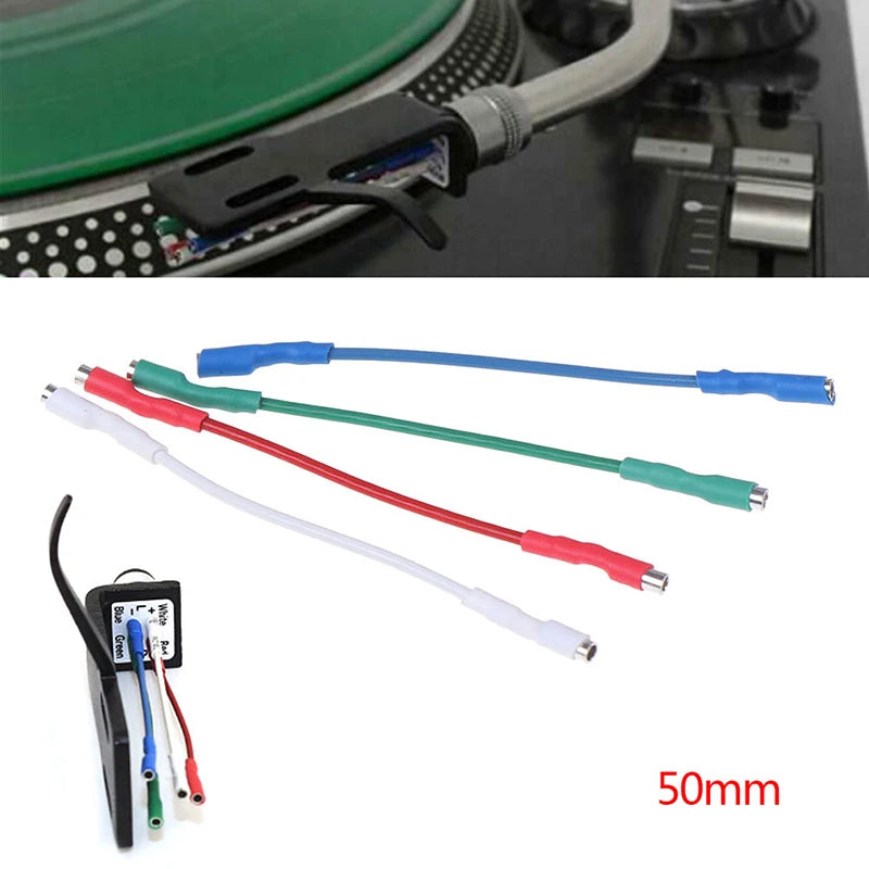 New Sale 4Pcs 7N headshell wires OFC turntable leads phono cartridge cables replacement Oasis Select