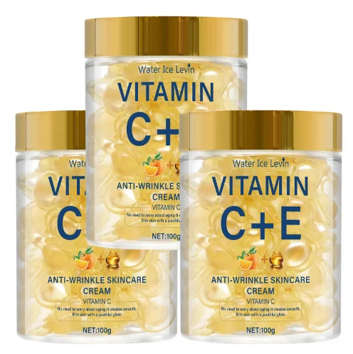 Vitamin C+E Anti-Wrinkle Cream – Retinol & Hyaluronic Acid Anti-Aging Face Cream Oasis Select YELLOW 100g