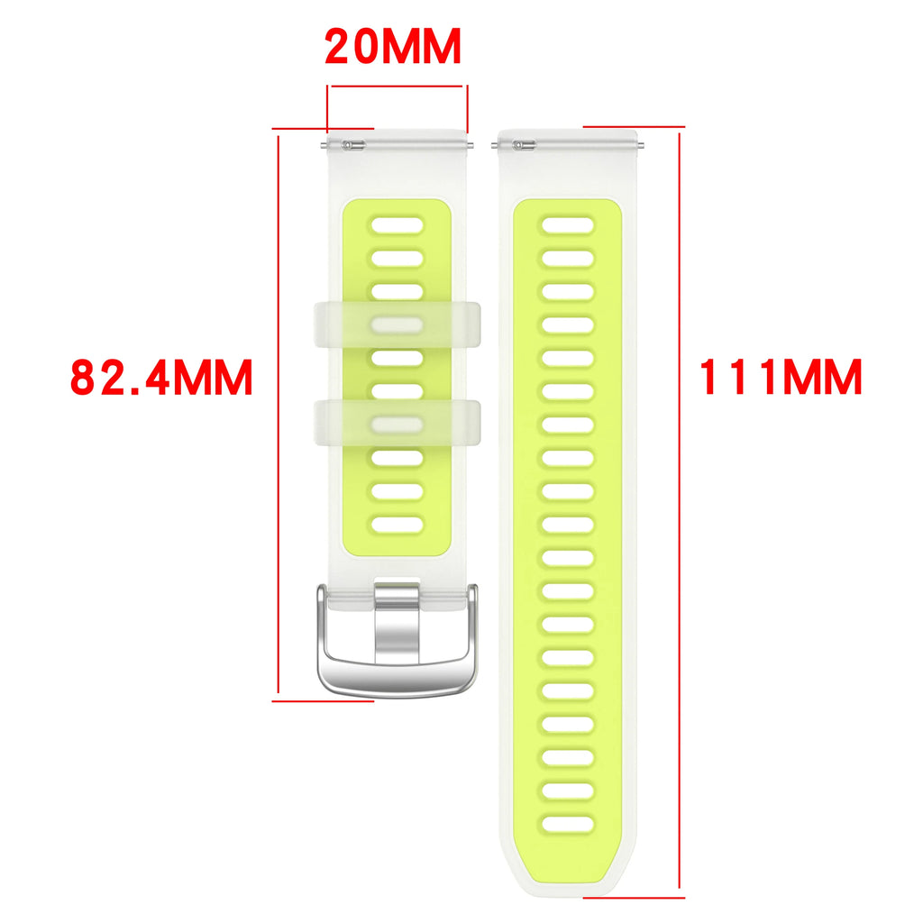 Two-Tone Silicone Strap for Garmin – 22mm & 20mm Quick Release Watch Band Strap Oasis Select