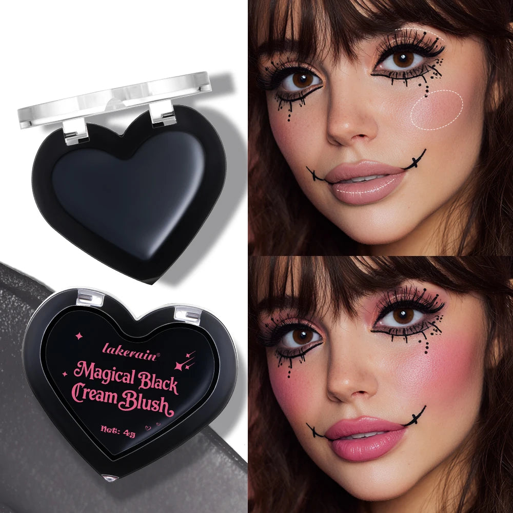 PH Color Changing Magical Black Cream Long-wearing Blush Cheeks Lips Natural Pink Moisturize Long Lasting Makeup Cosmetics Oasis Select 2 pcs