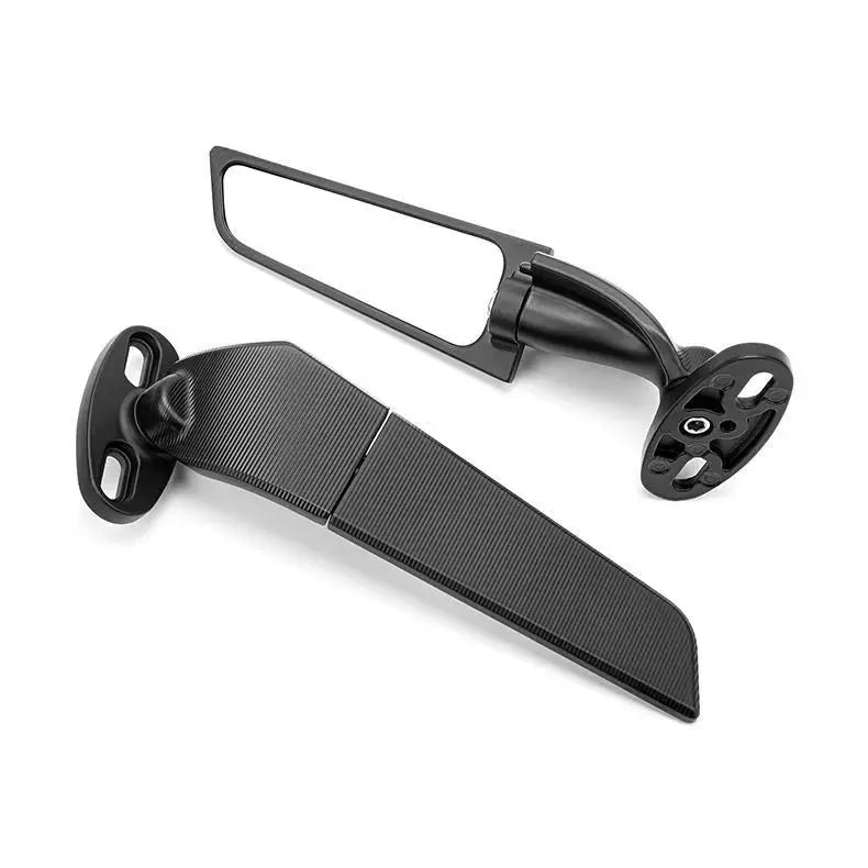 Motorcycle street bike modification fixed wing rearview mirror spring aluminum alloy sports car foldable universal reflector Oasis Select Small mirror
