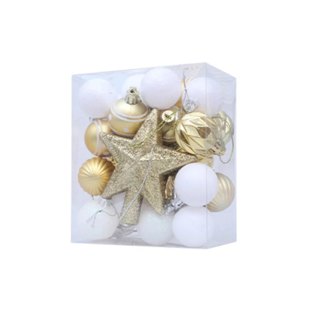 31PCS Christmas Ball Tree Ornament Set Plastic Glitter Christmas Balls For Your Christmas Tree For Effortless Decoration Oasis Select gold China Mainland