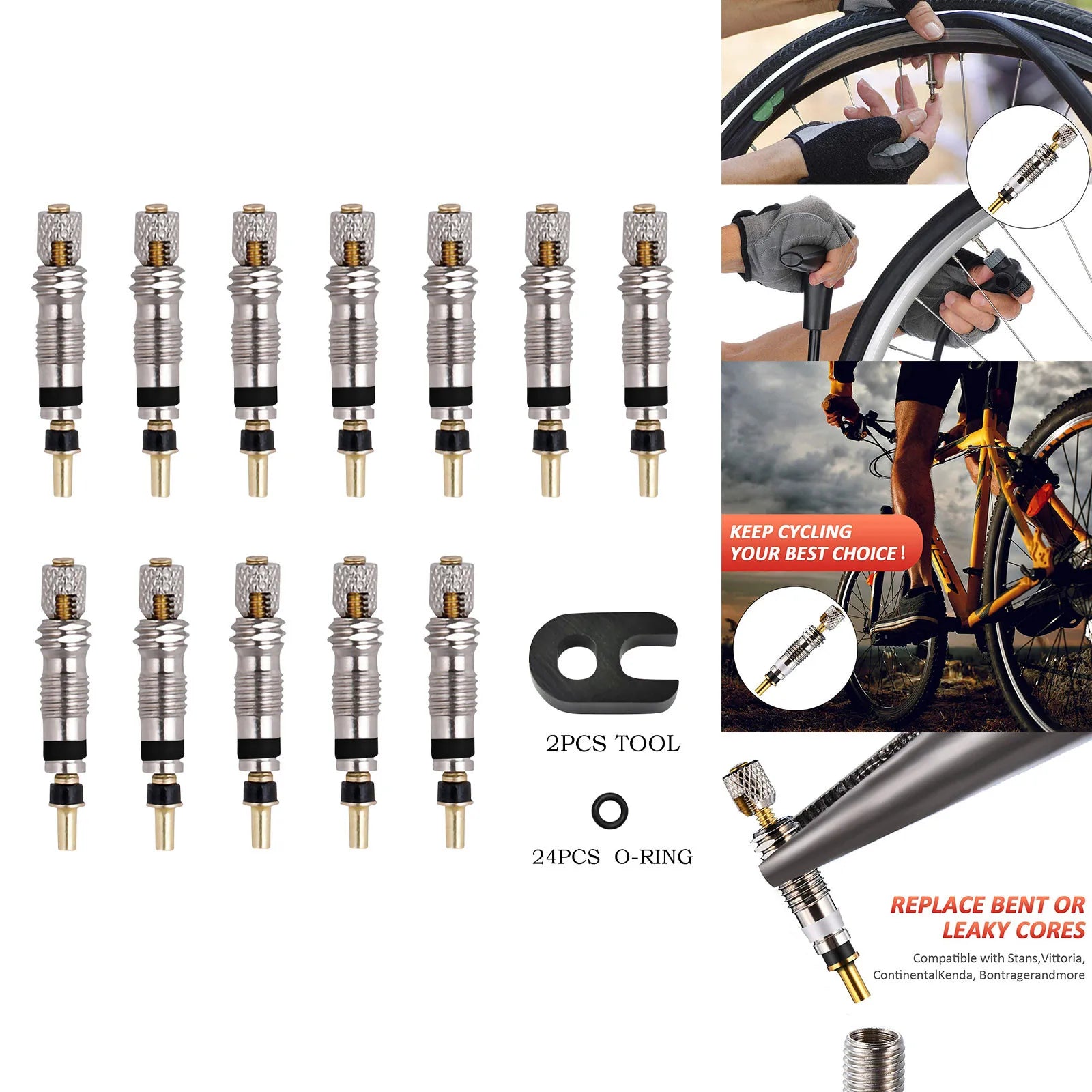 2/6/112pcs Bicycle Valve Core Stem Presta Style Tyre Valve Core For Tubeless Road Bike Mtb Bike Fren For Bicycle Mtb/road Bike Oasis Select