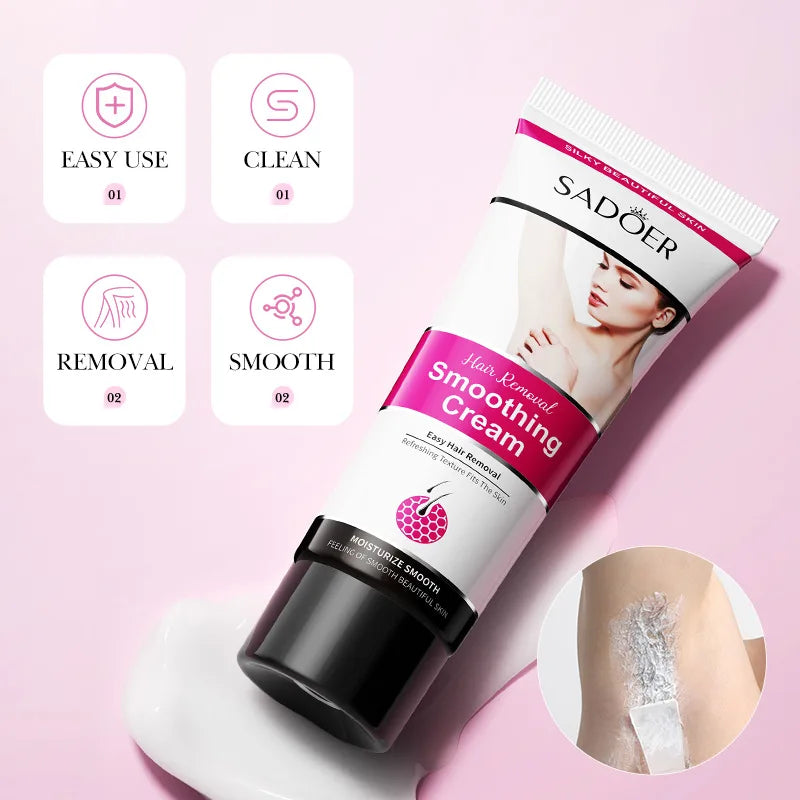 Sadoer Silky Smooth Hair Removal Cream – Gentle Depilatory